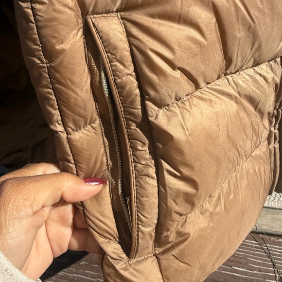 Michael Kors Women's Brown Puffer Jacket with Faux Fur Collar - Picture 5 of 11